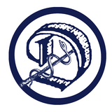 Logo: Stilisiertes "D", Aeskulapstab, Text: historische Dissertations-Bibliothek, Design by Margrit Hartl